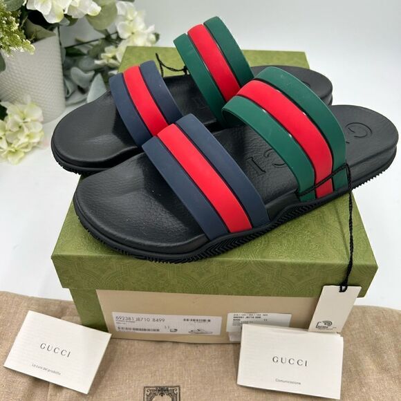 Men’s Gucci, Agrado double strap sandals size 11, made in Italy - Picture 9 of 11